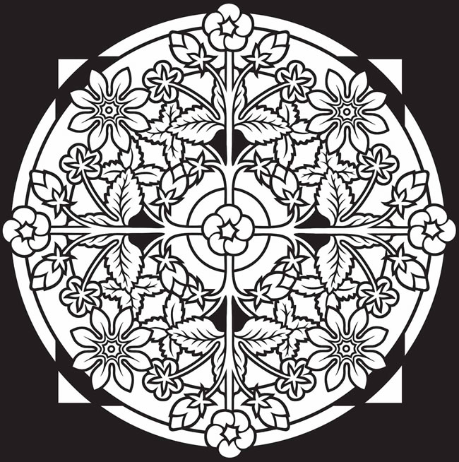 mandalas stained glass coloring pages - photo #31