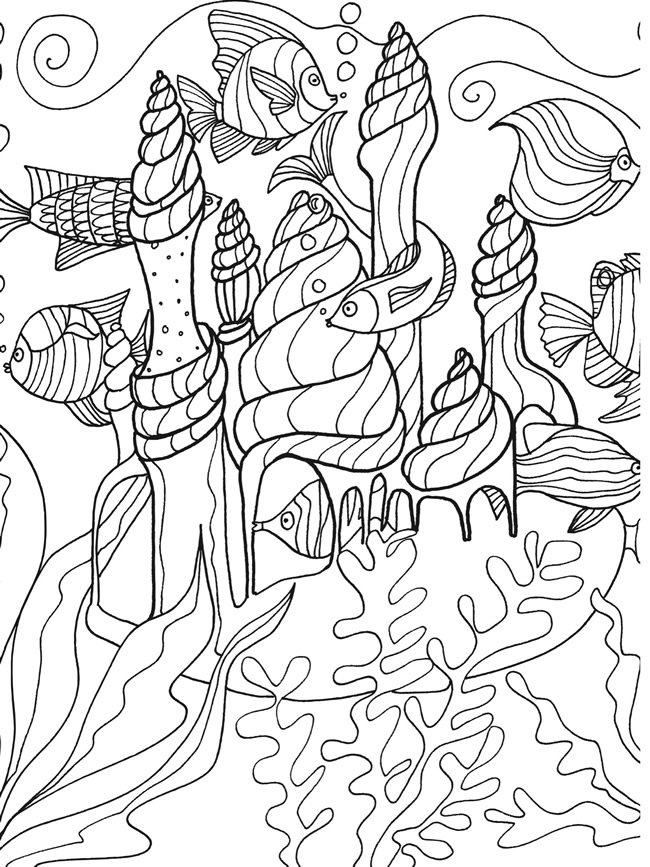 under the sea background coloring pages - photo #29