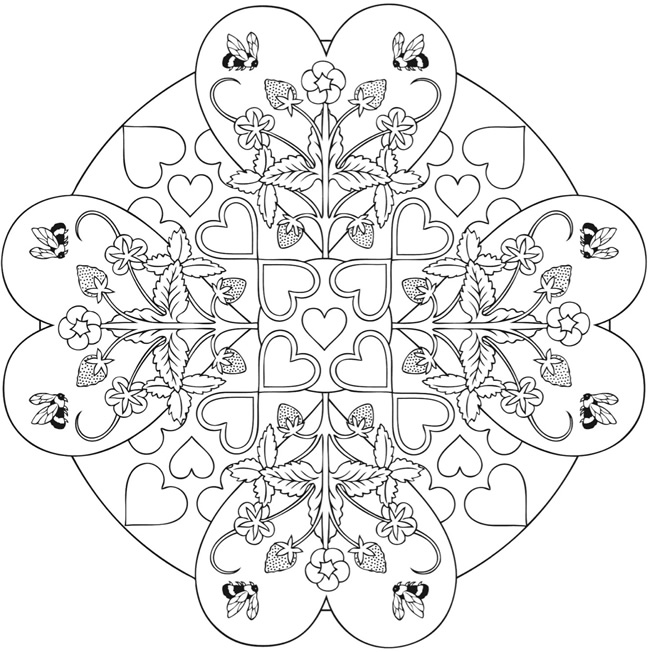 heart mandala coloring pages - photo #31