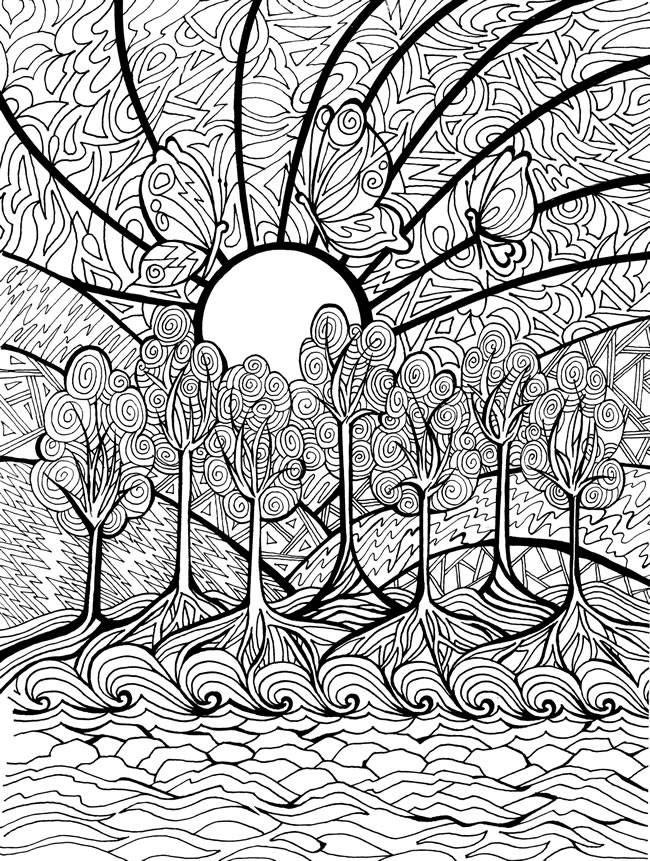 difficult fall coloring pages - photo #47