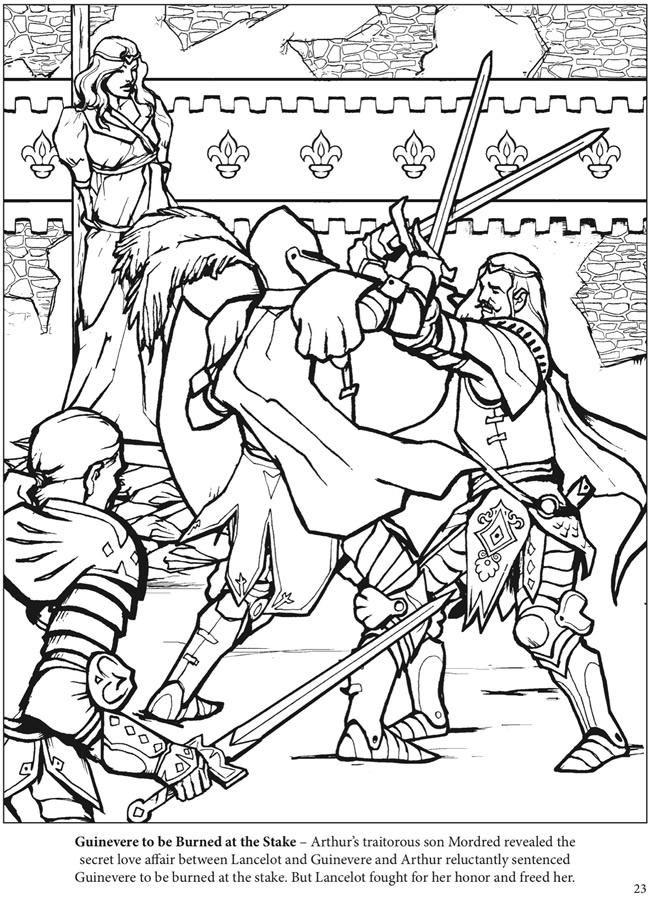 king arthur coloring pages online - photo #17