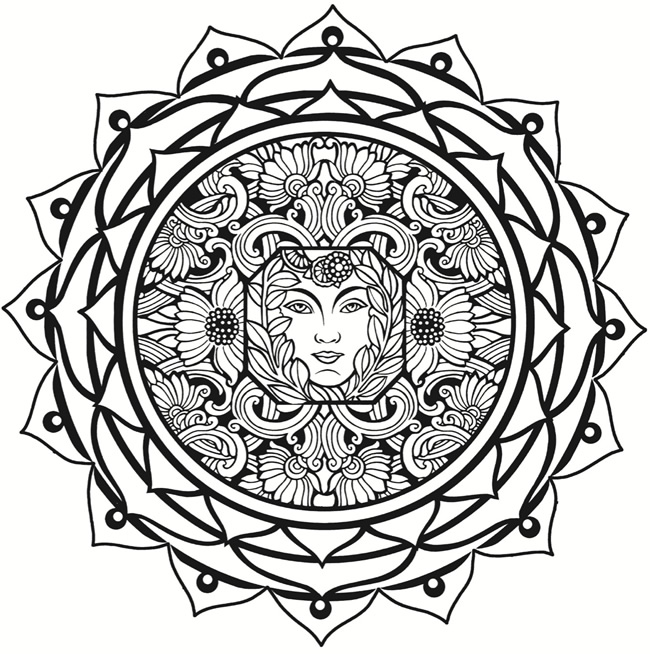 mandalas stained glass coloring pages - photo #33