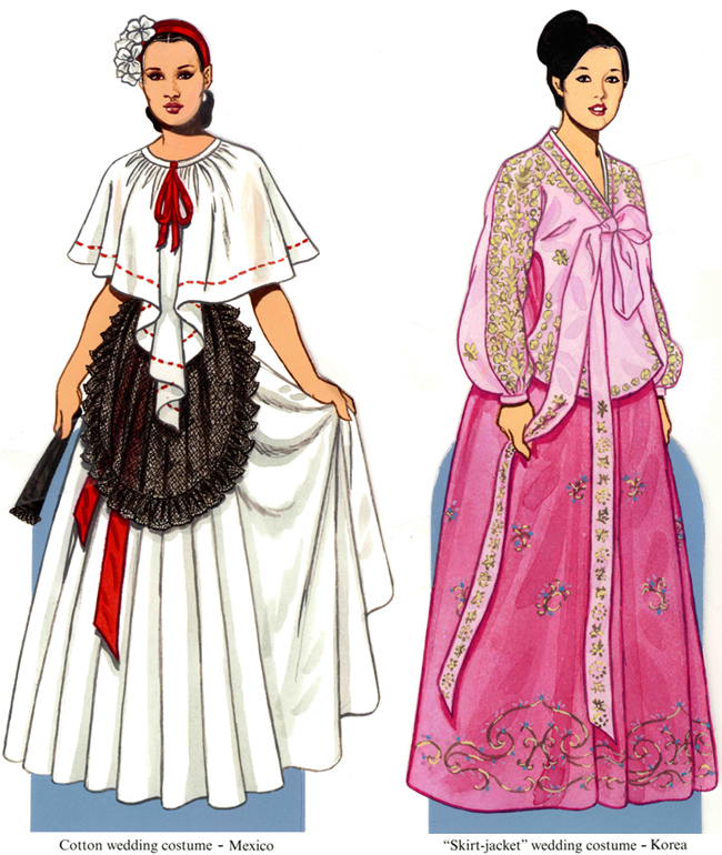 brides from around the world paper dolls