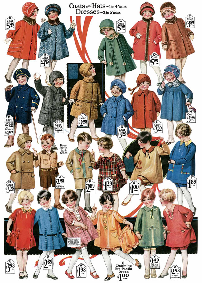 Montgomery Ward Fashions of Twenties 1927 28 Pre Depression Children